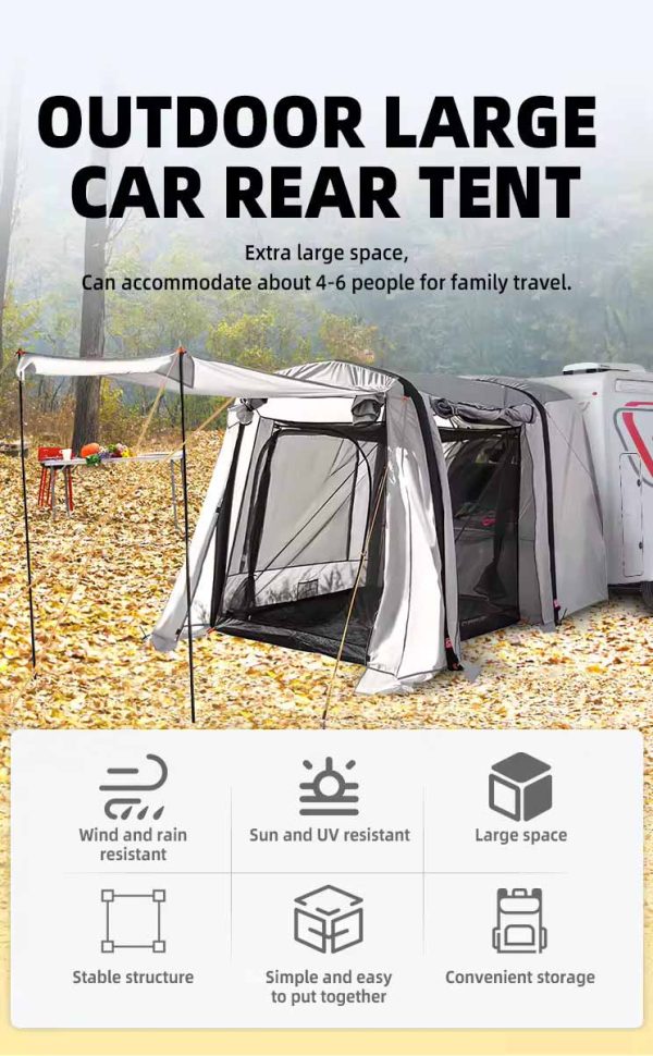 Car Rear Tent with Awning