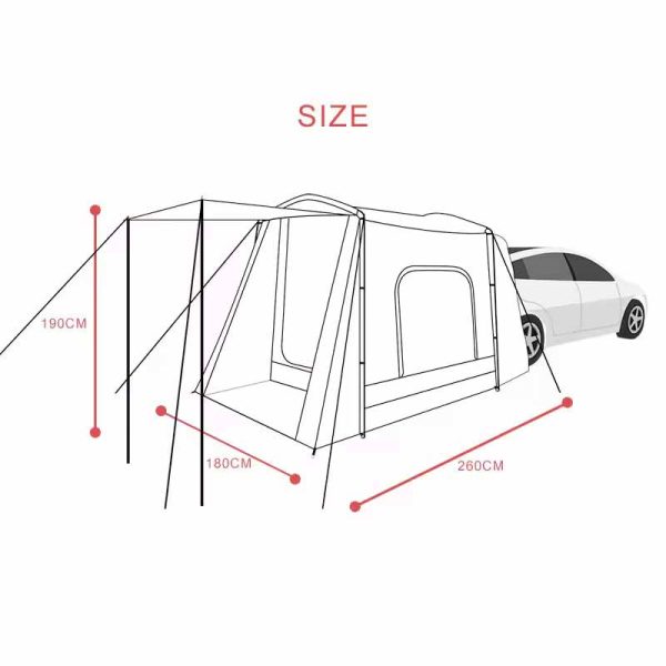 Car Rear Tent with Awning