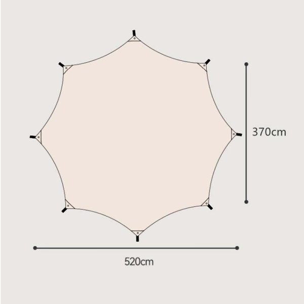 Design of the Canvas Camping Shelter Sunshade Tarp