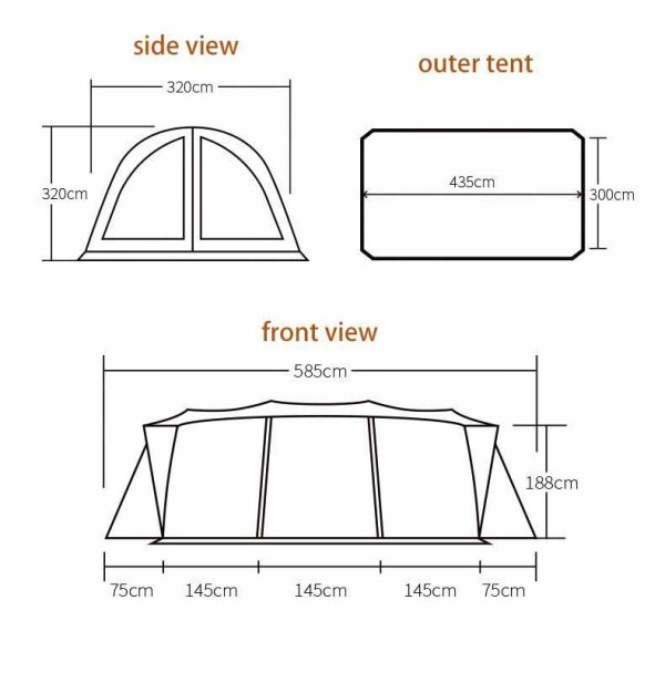 Oversize Glamping Tunnel Tent