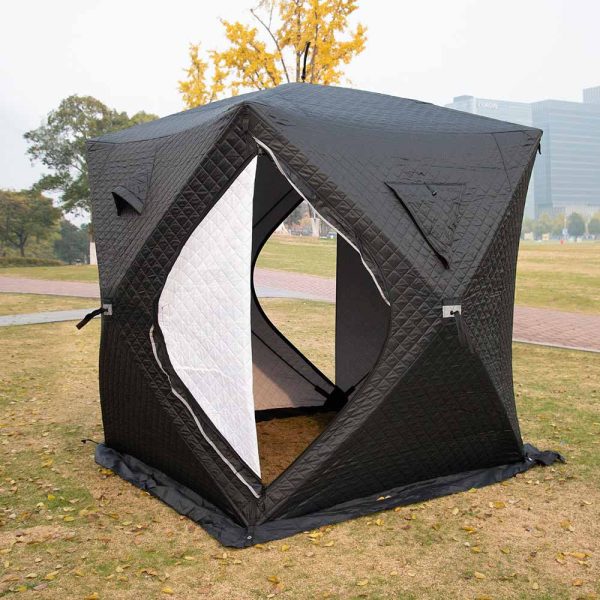 Pop-up Portable Sauna Tent Doors Open