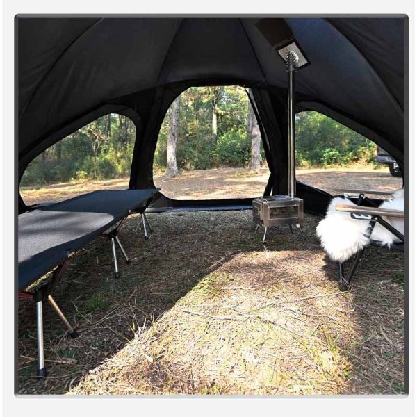 hemispherical dome tent with chimney hole 3