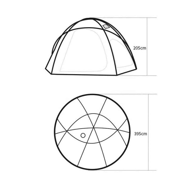 hemispherical dome tent with chimney hole 6