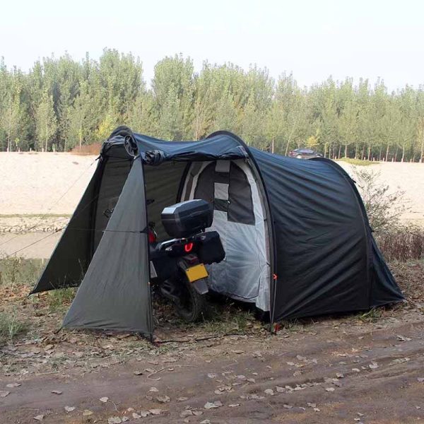 motorcycle shelter tunnel tent 07