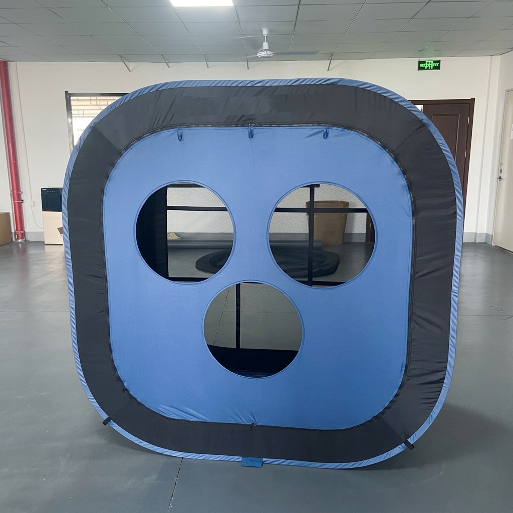 three hole frisbee training tent practice target in factory