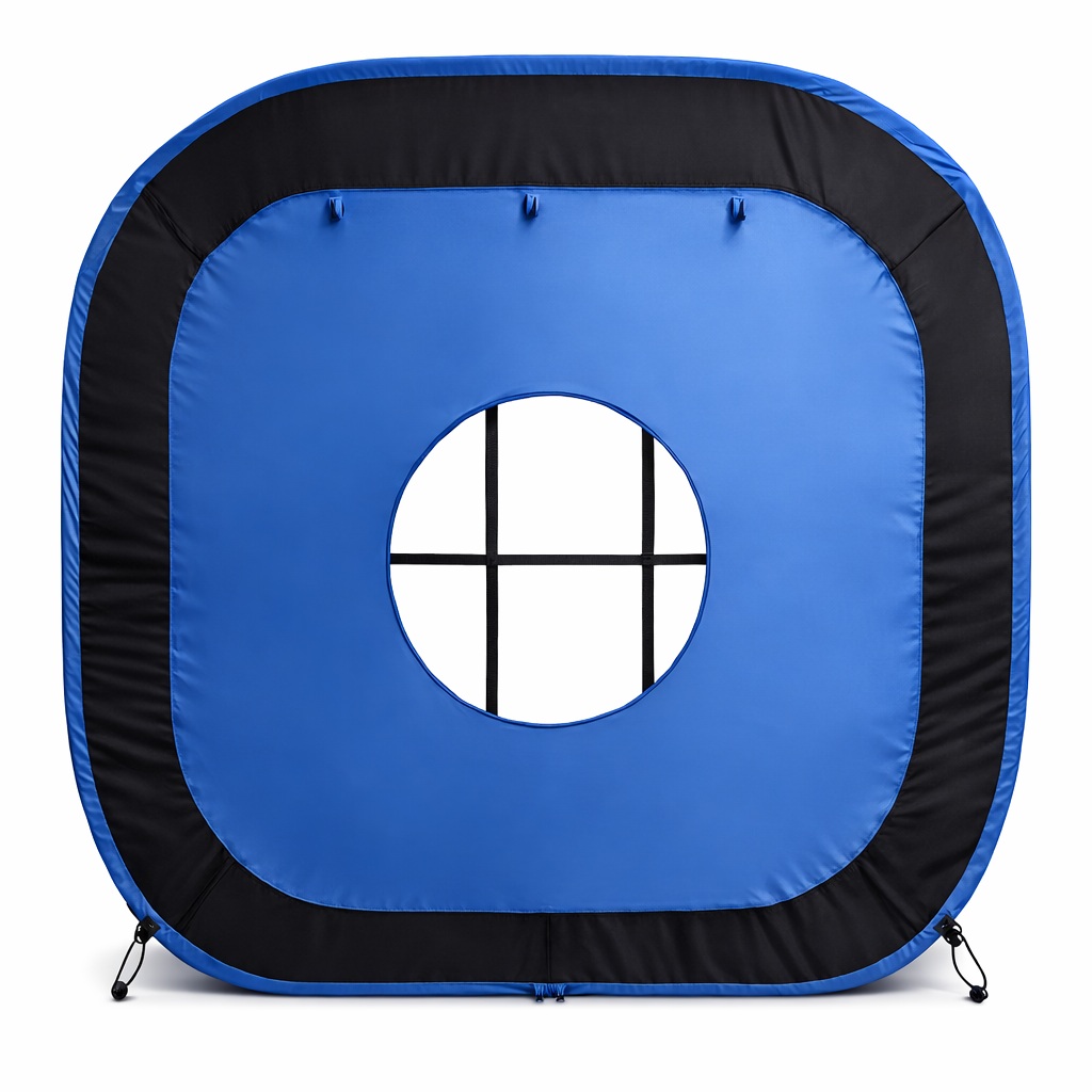 Instant frisbee training tent front view indoor pop-up frisbee practice target