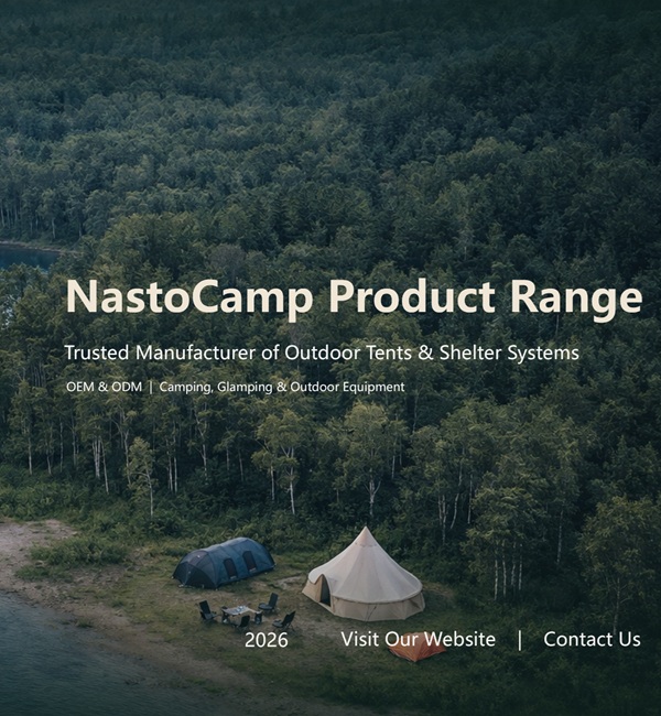 NastoCamp 2026 tent and outdoor gear product catalog cover