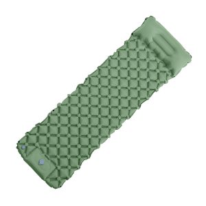 NastoCamp NC-SP-0001 ultralight inflatable sleeping pad front view with integrated pillow