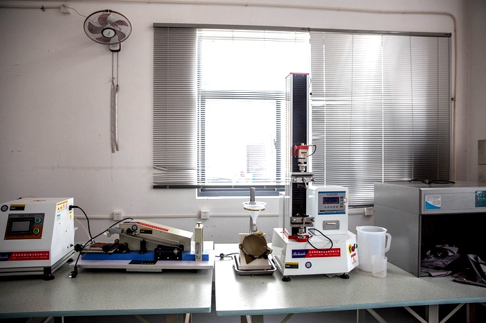 OEM tent material testing in in-house laboratory for product development and quality validation