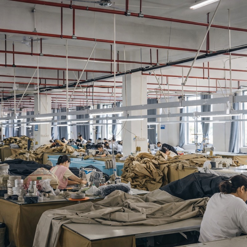 NastoCamp high-capacity tent manufacturing workshop and automated shop floor.