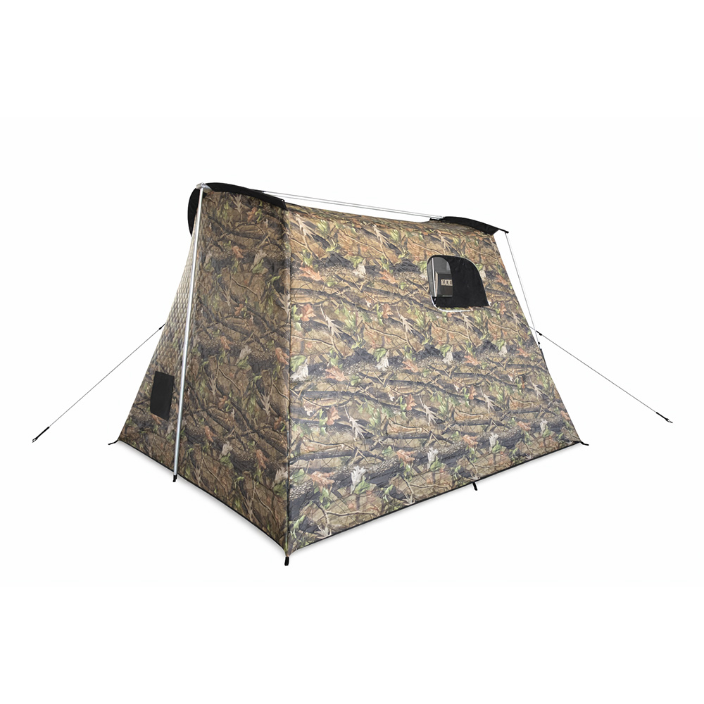 NC-SU-0008 insulated camouflage hunting tent with TPU observation window and aluminum frame