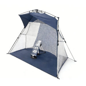 NC-SU-0013 automatic golf practice net tent with UV canopy and integrated golf hitting net