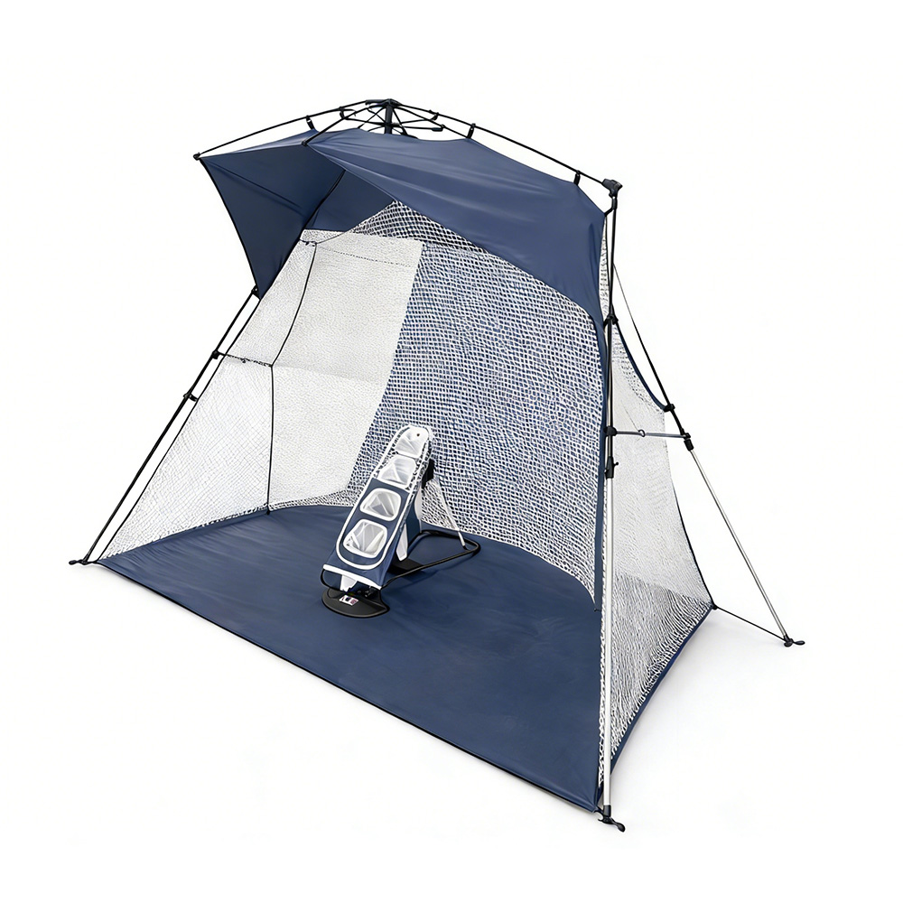 NC-SU-0013 automatic golf practice net tent with UV canopy and integrated golf hitting net