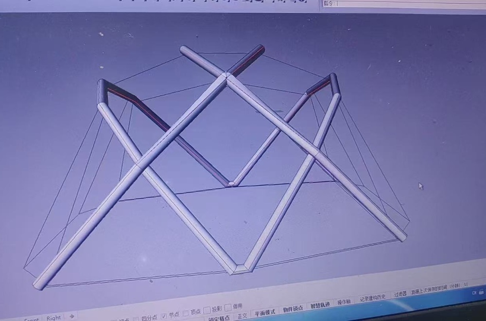 3D tent design model created during OEM sample development before prototype production