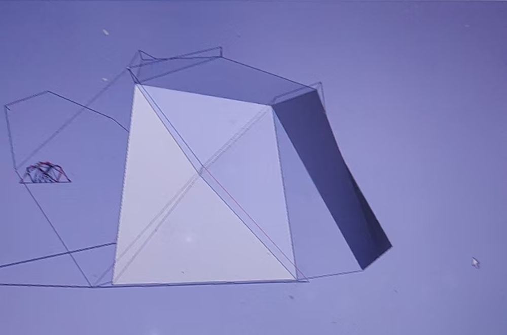 3D tent design model used during product development and quotation evaluation