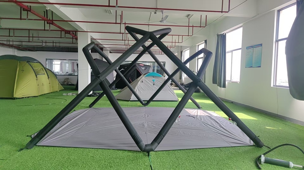 Inflatable TPU air beam used in air tent construction.