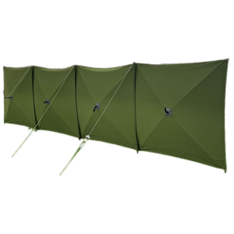 NC-TO-0001 portable camping windbreak with foldable 4-panel outdoor wind wall design