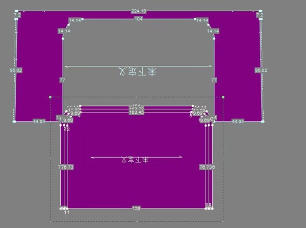 CAD pattern layout used during OEM tent product development.