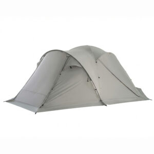 Four-entrance double-layer family dome tent with gray waterproof flysheet