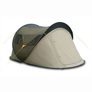 Instant pop-up camping tent with spring frame and quick setup design