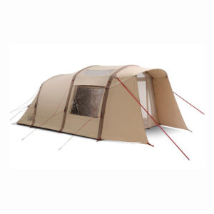 Blackout inflatable family tunnel tent with two bedrooms and living area