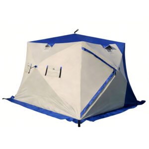 NC-SU-0010 automatic hub ice fishing tent with blue and white 300D Oxford fabric