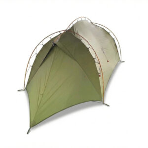 2-person silicone-coated backpacking tunnel tent with aluminum pole frame, model NC-BT-0018