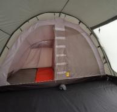 Interior view of family tunnel tent showing the inner sleeping compartment and mesh entrance