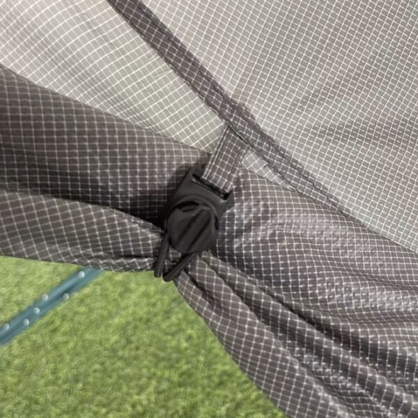 Lightweight Ripstop Tent Fabric Construction Detail Lightweight ripstop tent fabric with reinforced seam and hardware connection